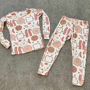 Monica and Andy Bacon and Eggs Kids Long Sleeve Kids Pajama, 2-piece set, 5T